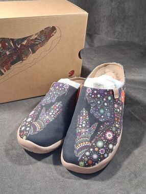UIN Pray for Goodness 2 Malaga Toledo Sole Cotton Slip On Shoes NEW IN BOX US 9